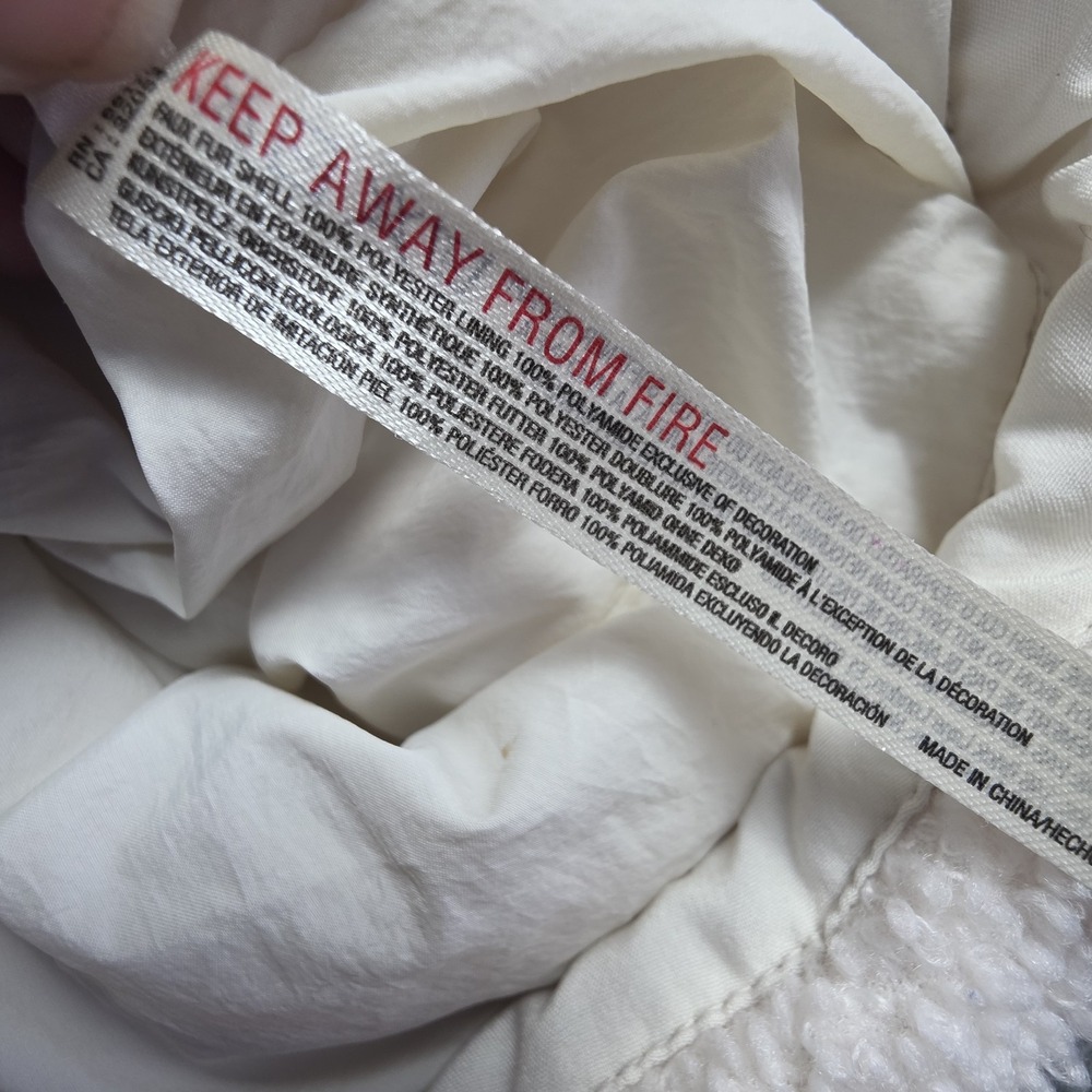 Free People Movement XL Jacket Ivory Oversized Sherpa Fleece Full Zip Cozy‎ Coat - Picture 8 of 12